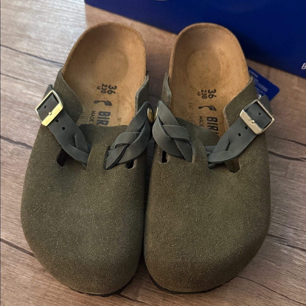Birkenstock Boston Braided (Thyme) Size 5/5.5